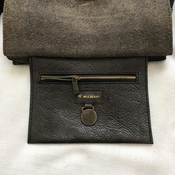 •❤️SOLD❤️Mulberry Anthony Grey Leather Messenger Crossbody Unisex Bag - Picture 5 of 16